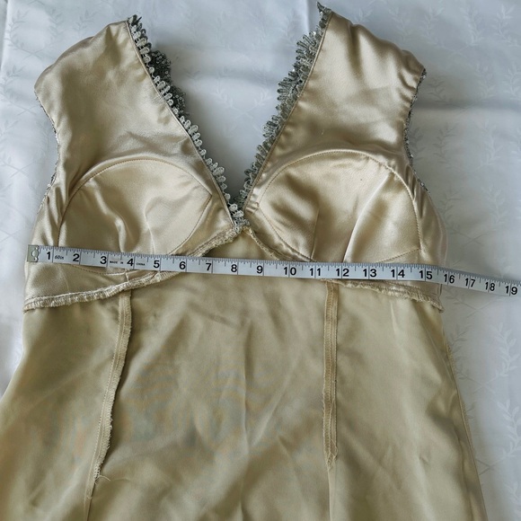 Gold and silver sequined petite evening dress 14P - Picture 11 of 13